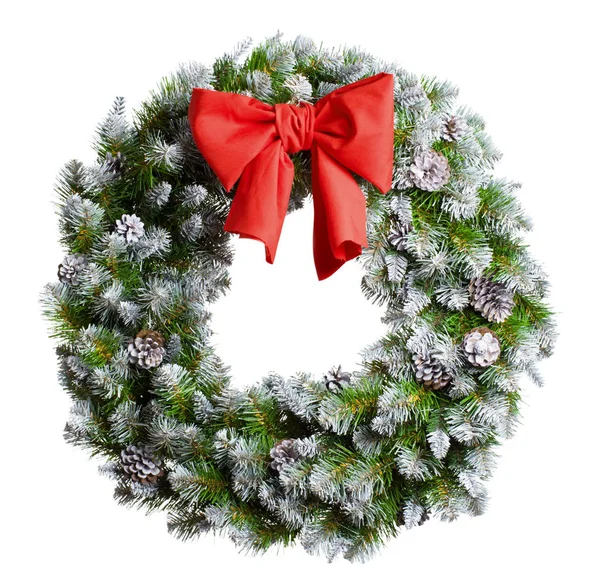 Christmas wreath  isolated on white — Stock Photo, Image