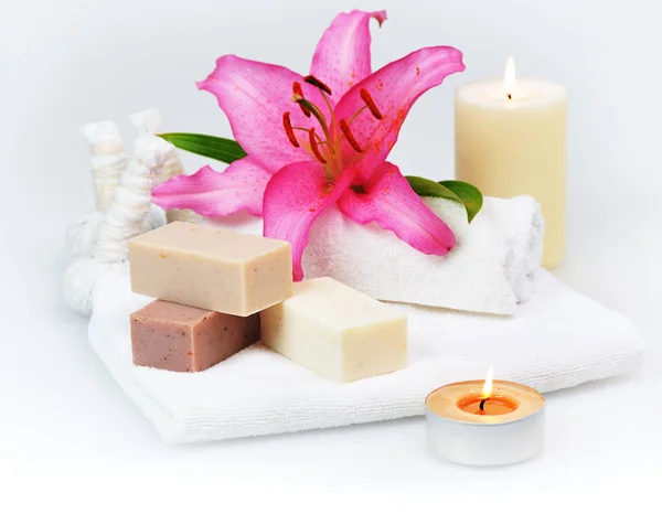 Herbal spa soap — Stock Photo, Image