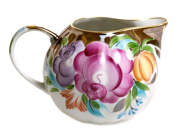 Decorated with flower pattern milk can — Stock Photo, Image