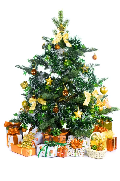 Decorated Christmas tree — Stock Photo, Image