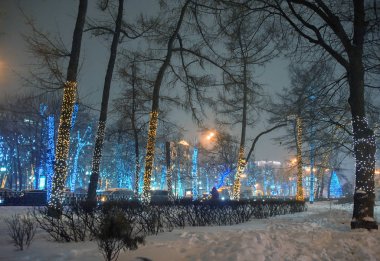 Noel dekorasyon kış kar City