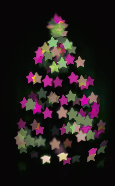 Svítící vánoční stromeček — Stock fotografie