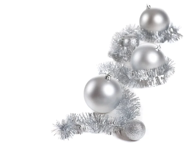 Stříbrná vánoční ozdoba — Stock fotografie