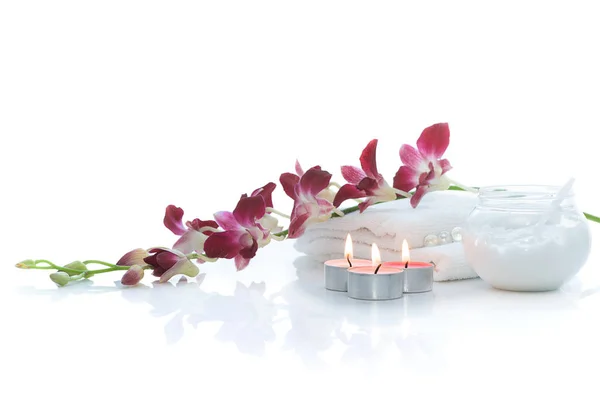 Spa met orchidee — Stockfoto