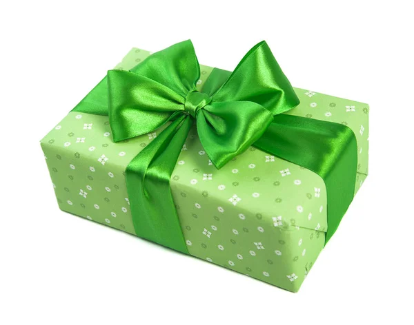 Groene gift box voor Saint Patrick day Stockfoto