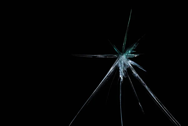 Abstraction Crack Broken Glass Mirror Isolated Background — Stock Photo, Image