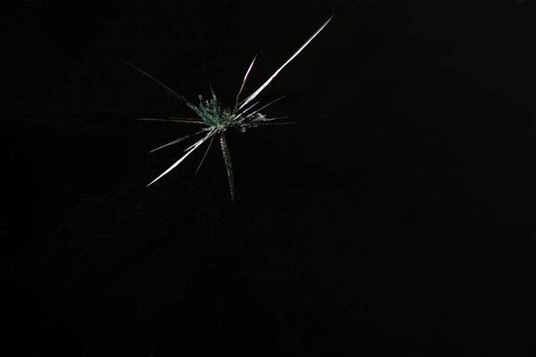 abstraction crack on broken glass and mirror on an isolated background