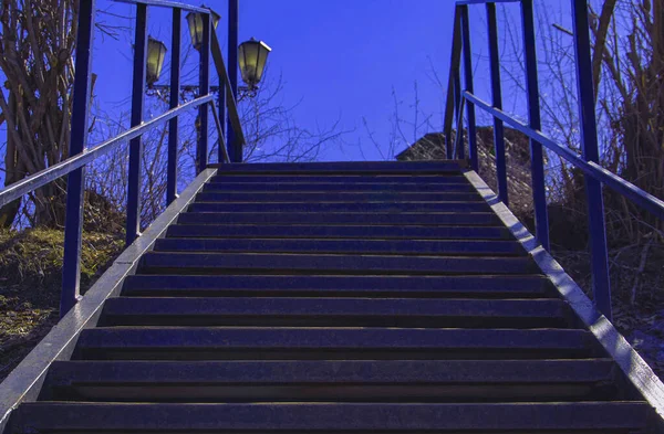 Pedestrian Staircase Goes Sky — Stock Photo, Image