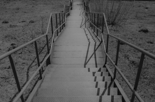 Escalier Piétonnier Qui Monte Ciel — Photo