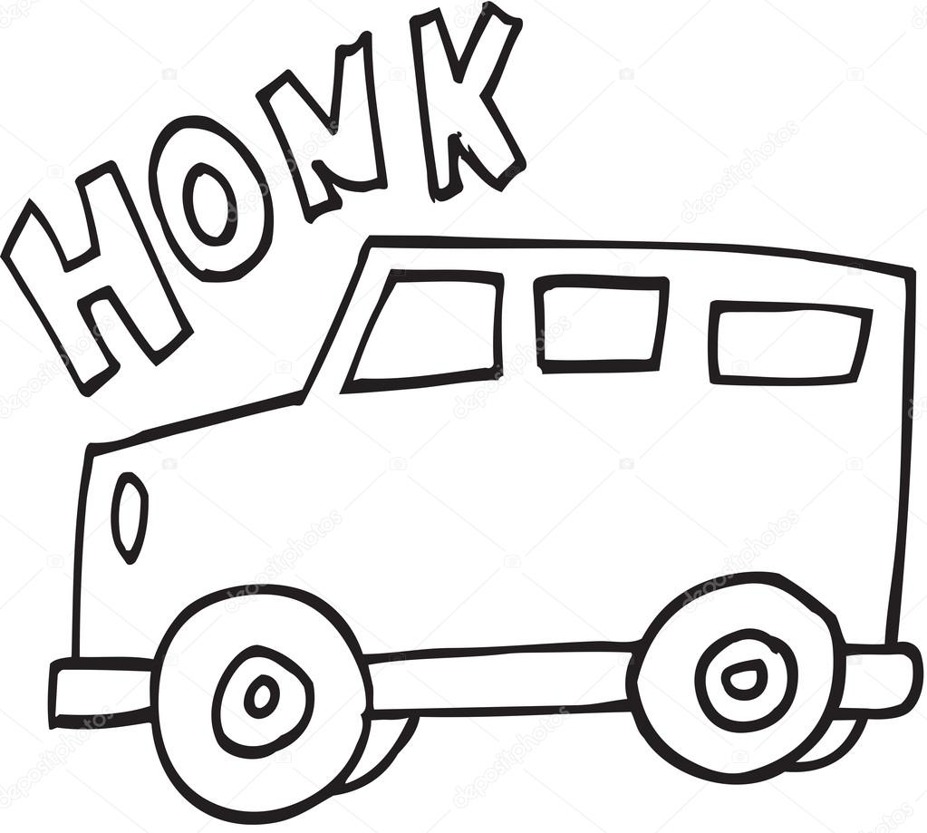 Doodle Truck Vector Illustration Art 