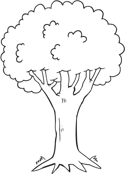 Albero Doodle vettoriale illustrazione Art — Vettoriale Stock