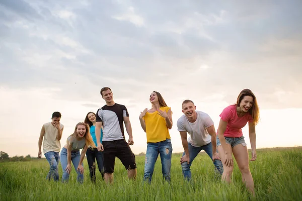 Group of people running