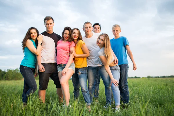 Group of happy young people laughing