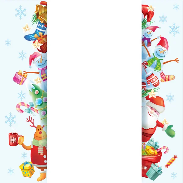 クリスマス カード用フレーム — ストックベクタ