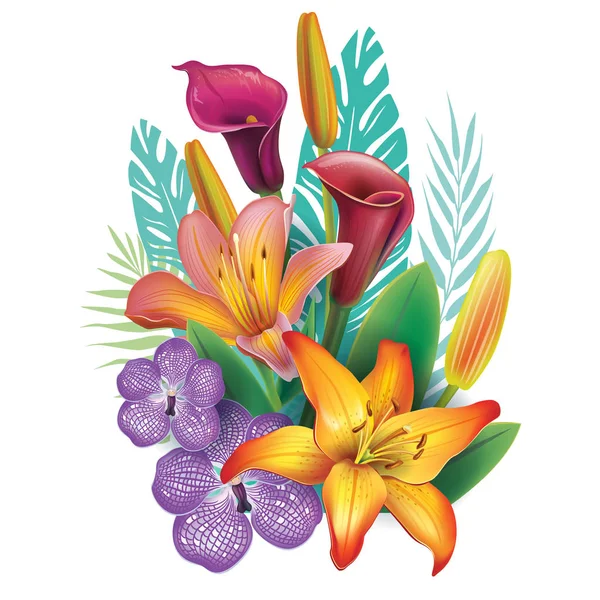 Arrangement des fleurs — Image vectorielle