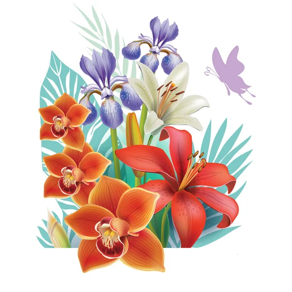 Arrangement des fleurs — Image vectorielle