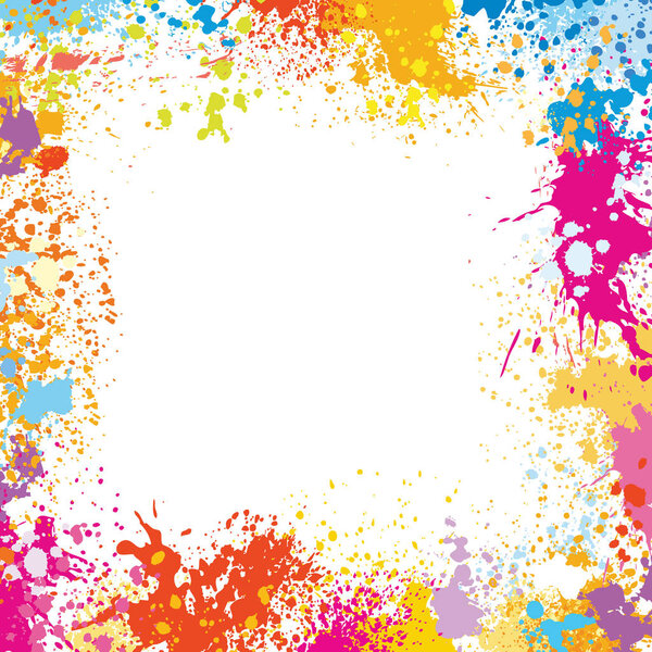 Шаблон рамы из краски
