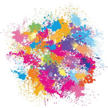 Color background of paint splashes clipart