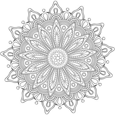 Dekoratif çiçek süsleme yuvarlak