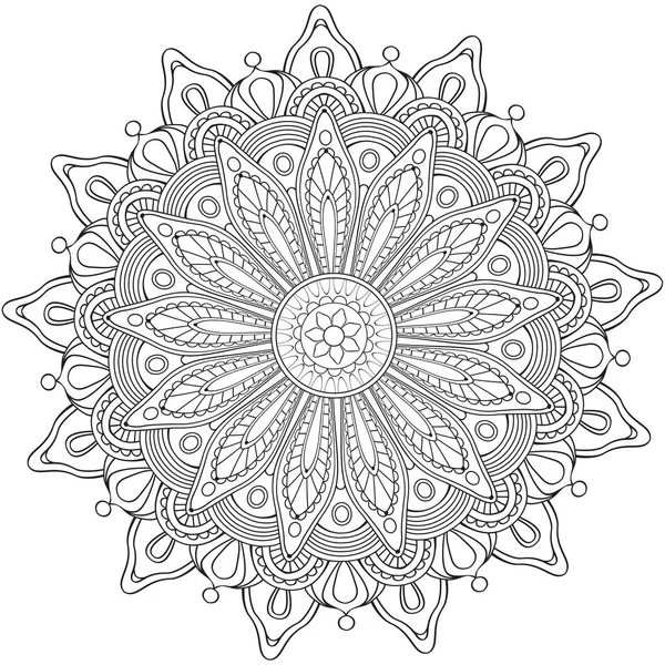 Декоративний квітковий круглий орнамент — стоковий вектор