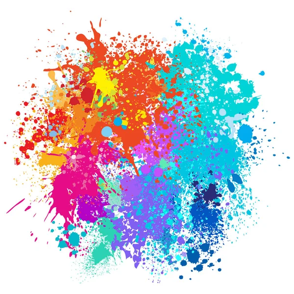 Color background of paint splashes — Stock Vector