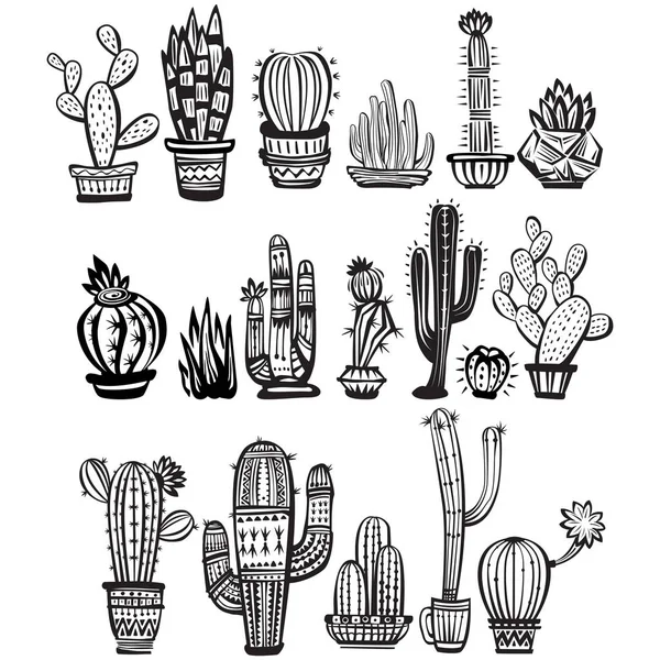 Ensemble de cactus — Image vectorielle