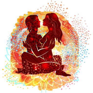 paar beoefenen tantra yoga