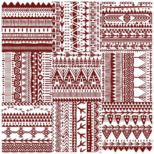 Textura tribal sem costura — Vetor de Stock