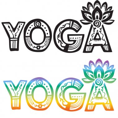 Word Yoga ile lotus çiçeği 