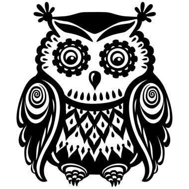 Stilize süslü baykuş