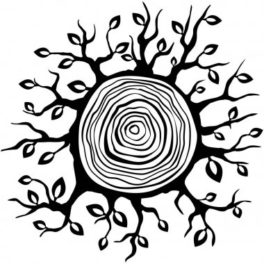 Kesit ağaç ve şubeler