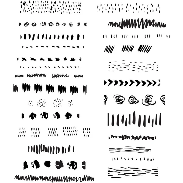 Grunge desen fırçaları ayarla — Stok Vektör