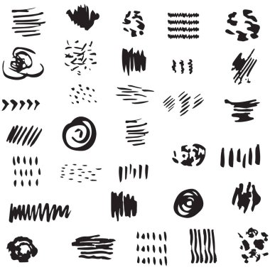 Elle çizilmiş karalama sembolleri 