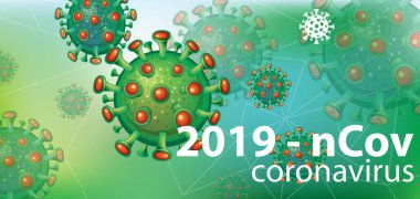 Background with symbol of Coronavirus
