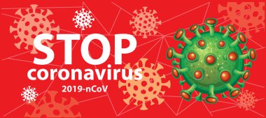 Vector background with symbol of Coronavirus, 2019-nCov novel coronavirus concept