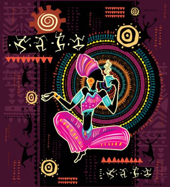 İçinde etnik Afrika kadın