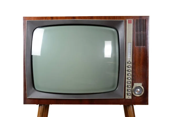 Vintage Tv ze ścieżką przycinającą Obraz Stockowy