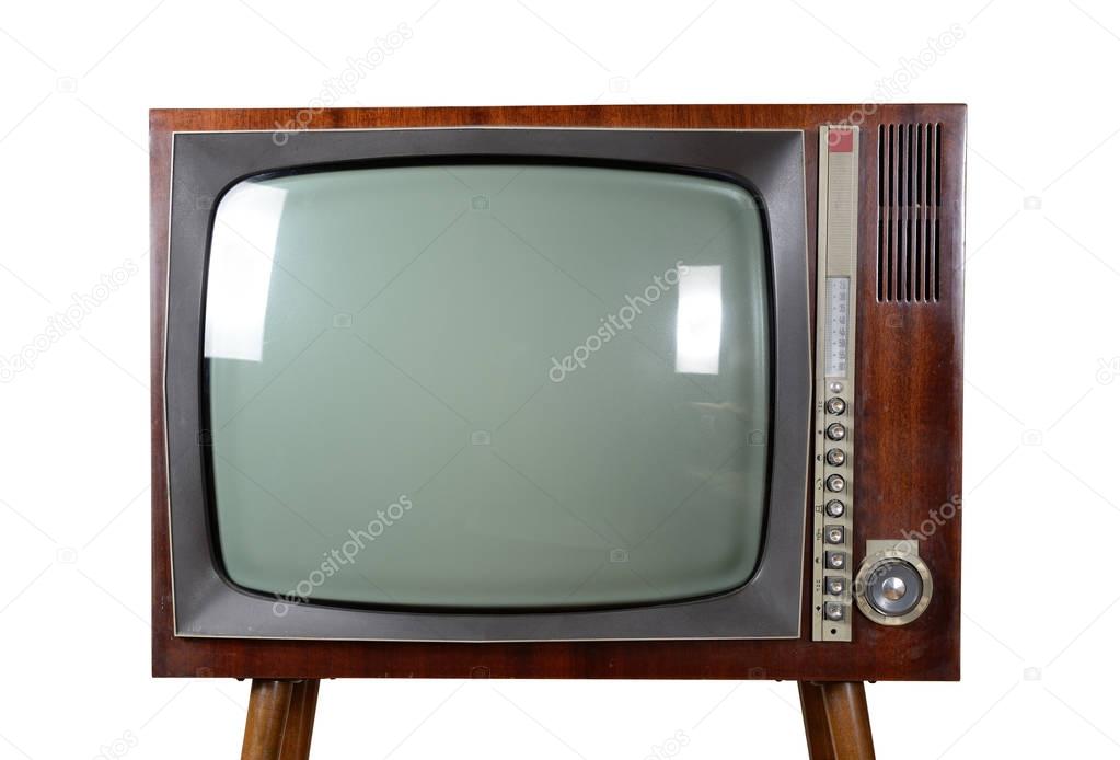  vintage TV with clipping-path