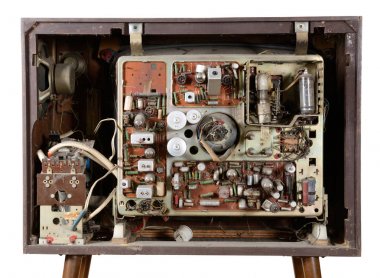 eski bir vintage Tv arkası