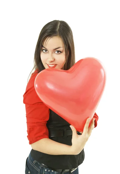 Valentine's young girl — Stock Photo, Image