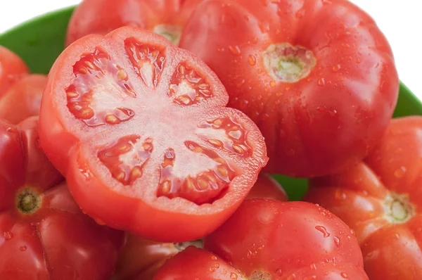 Grupo de tomates frescos vermelhos legumes — Fotografia de Stock
