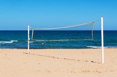  ızgara üzerinde sahil plaj voleybolu