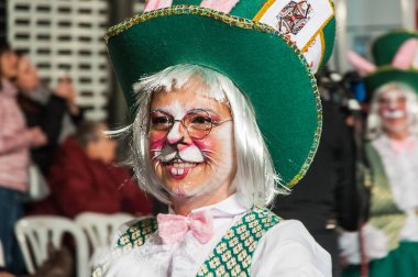 Torrevieja, İspanya, Şubat 11,2018: karnaval grupları ve kostüm