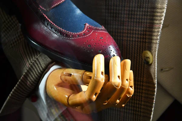 Mužské kožené boty klasický styl — Stock fotografie