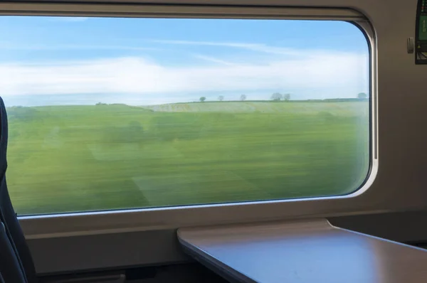 Paesaggio astratto dalla finestra del treno — Foto Stock