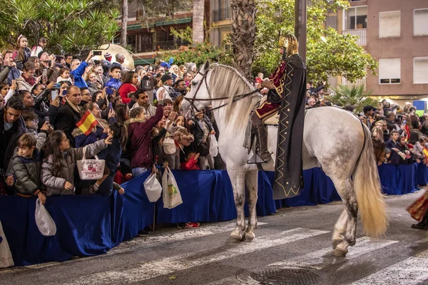 2020年1月5日：西班牙的圣经魔法游行 — 图库照片