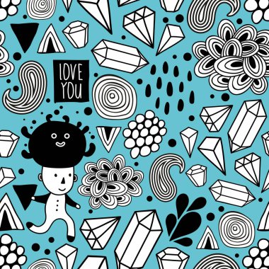 Garip yaratıklar ile Seamless Modeli 