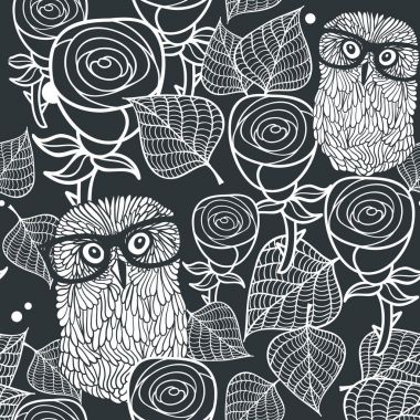 Sevimli kuşlarla kusursuz desen 