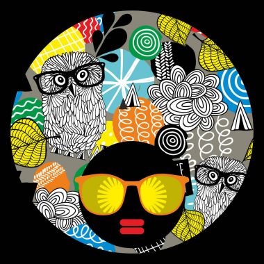  güneş gözlüğü Afro kız