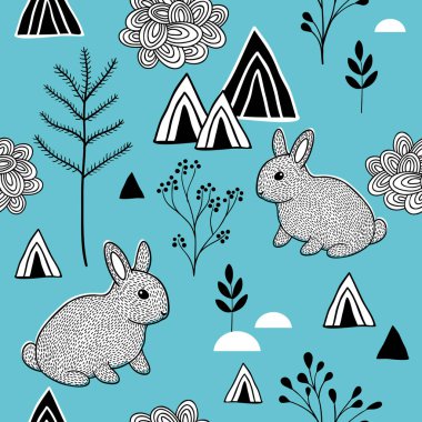 İskandinav tarzı basit desen.